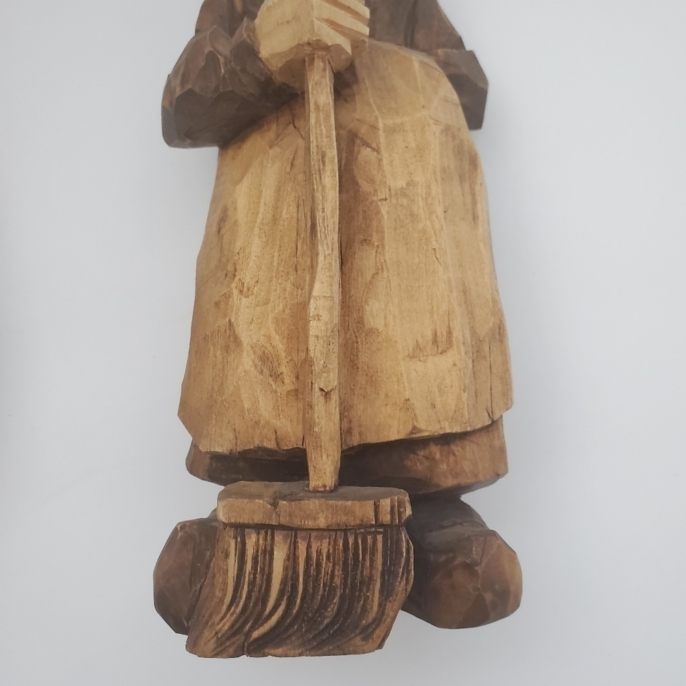 vintage Rare Hand Carved Folk Art Couple - Picture 8 of 9